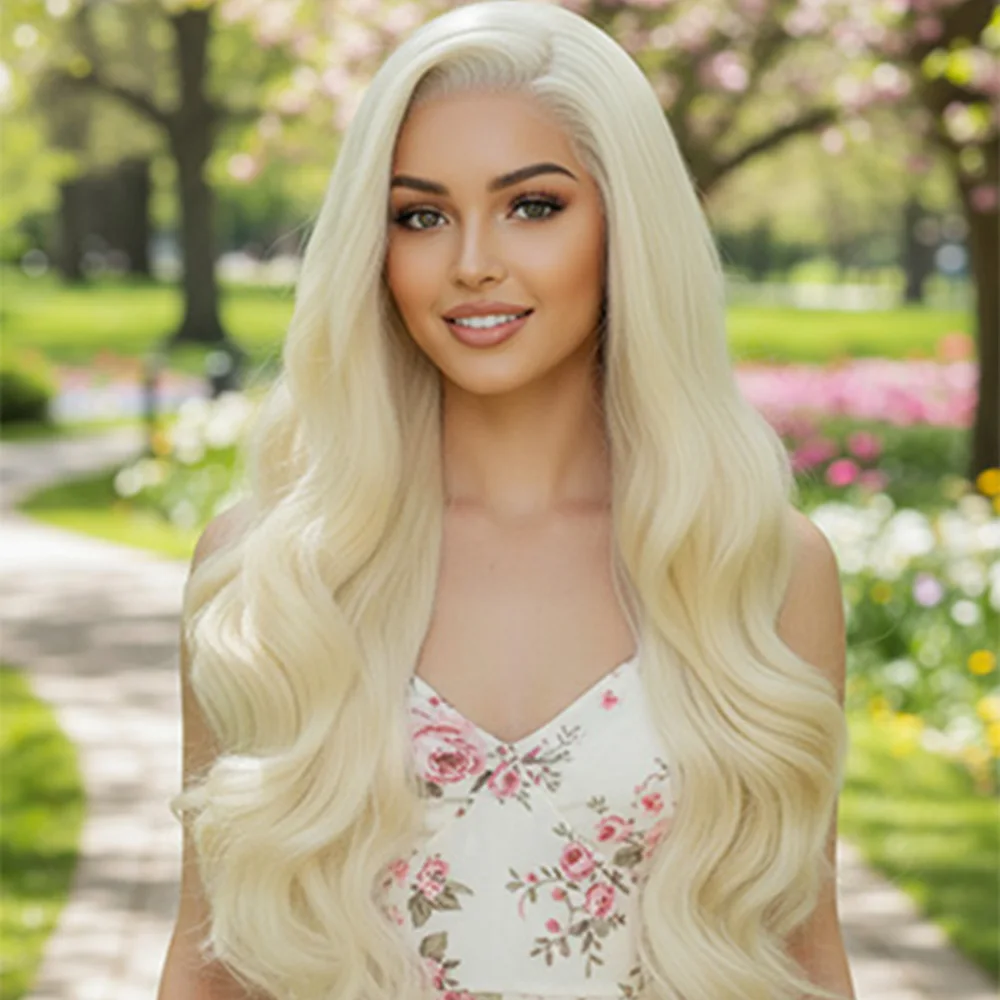

46 Inch 613 Blonde Body Wave 13x4 13x6 HD Transparent Lace Front Human Hair Wig for Women Brazilian Lace Frontal Wigs Preplucked
