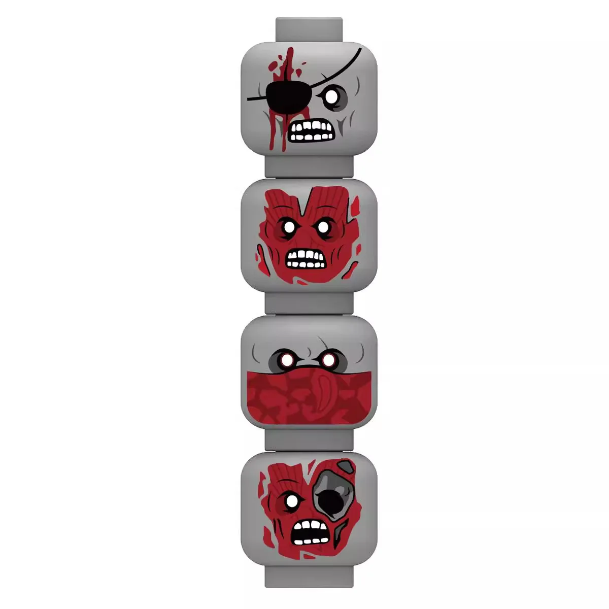 Halloween Zombie Skelett Monster Gesicht Kopf Figuren Gesichtsausdruck Bausteine Mini Teile Ziegel Zubehör Kinder Spielzeug Geschenk