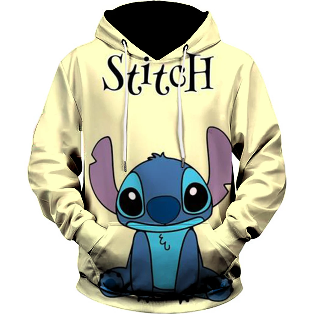 Miniso Funny Anime Autum Winter Men Women Hoodie Children Clothe Kid Girl Boy Lilo and Stitch Sweatshirt Manga Hoody Baby Casual