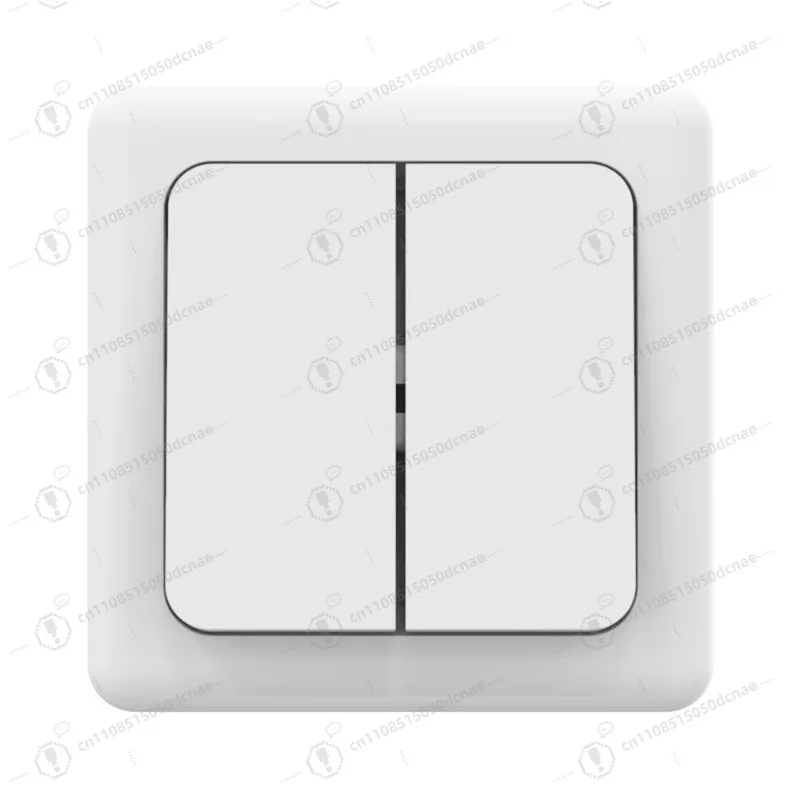 2 Gang 1 Way Electric Switch 16A 250V White PC Frame 65x65mm for RV Caravan Interior Accessory