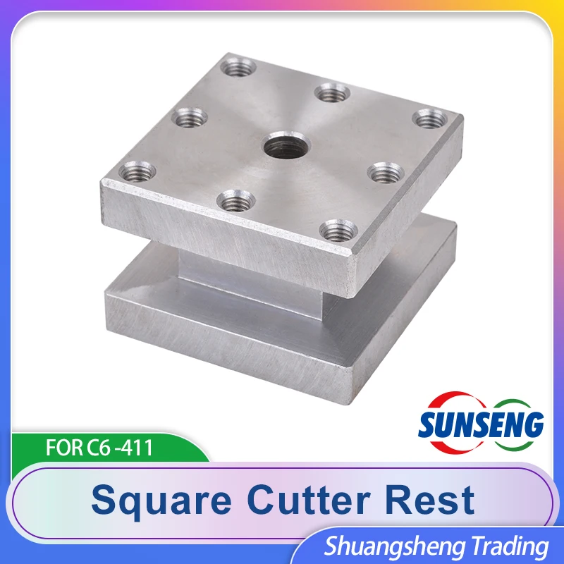 Square Cutter Rest Tool Rest Square Metal Tool Holder For SIEG C6-411 M6 SC6 SM6 SOGI M3-550D