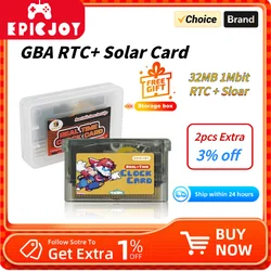 EPICJOY Rewritable GBA Flash Cart-32MB Storage 1Mb Flash Solar + RTC Functionality Compatible with GBA/GBASP/GB Pocket/GB Micro