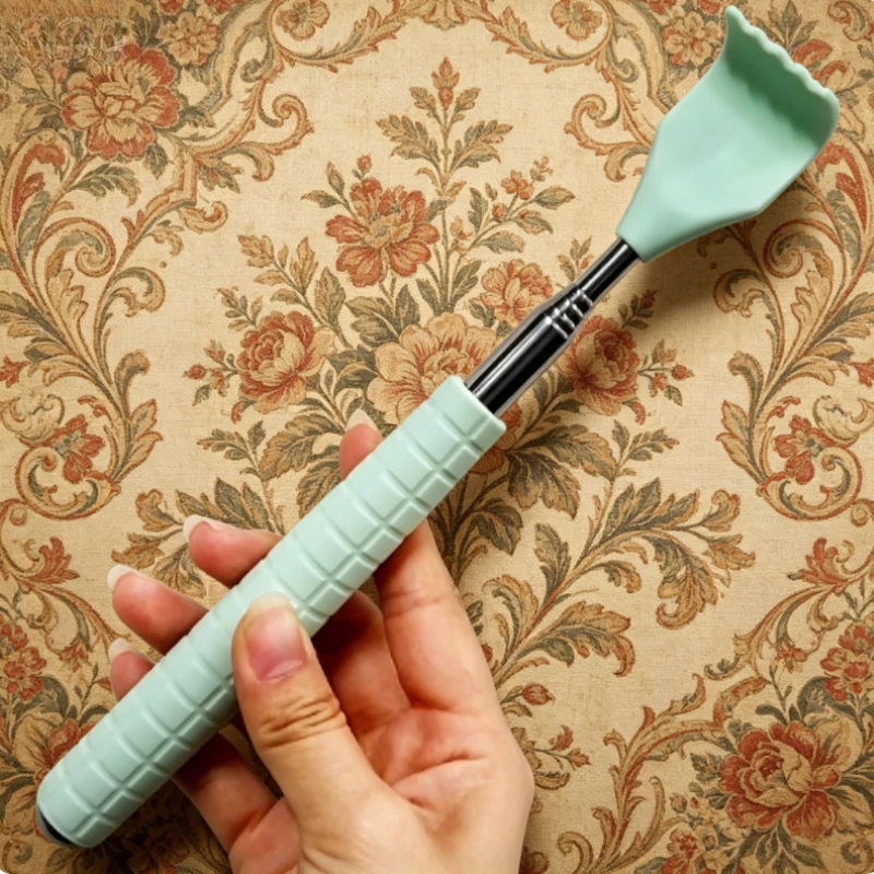Extendable Back Scratcher, Stainless Steel Portable Telescopic Massager Handle Back Scratchers, Acupoint Massager Scalable
