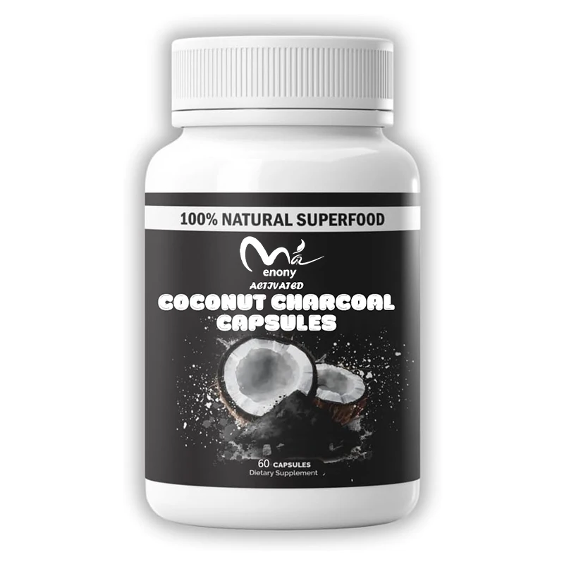 Using organic coconut shell activated carbon formula, digestive supplement, 60 capsules