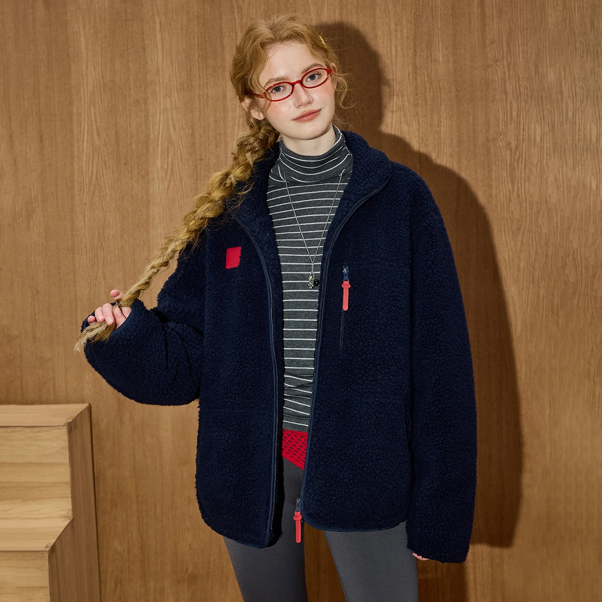 2025 여성용 스탠드 칼라 파카 인조 시어링 코튼 코트 다용도 루즈핏 두꺼운 보온 안감 캐주얼 오버사이즈 재킷