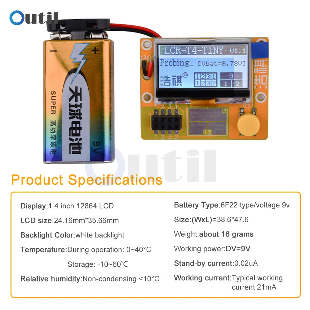 LCR-T4 LCR-T4-TINY LCR-T4-MAX TS-M8N LCR-T4 LCR-T4-TINY LCR-T4-MAX TS-M8N GM328A LCR-T9 GT-T8 Transistor Tester M328 Resistance