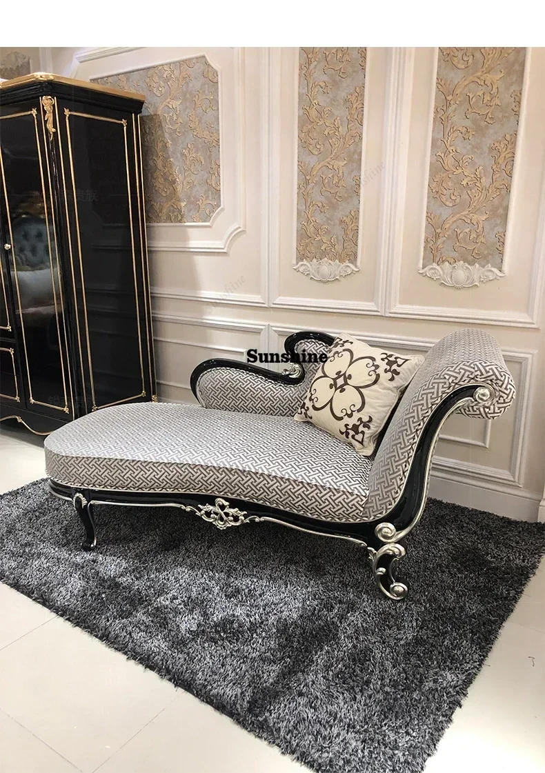 

Кресло-софа в европейском императорском стиле, для спальни, кушетка для отдыха, для гостиной, из массива дерева и ткани, императорский диван-софа.