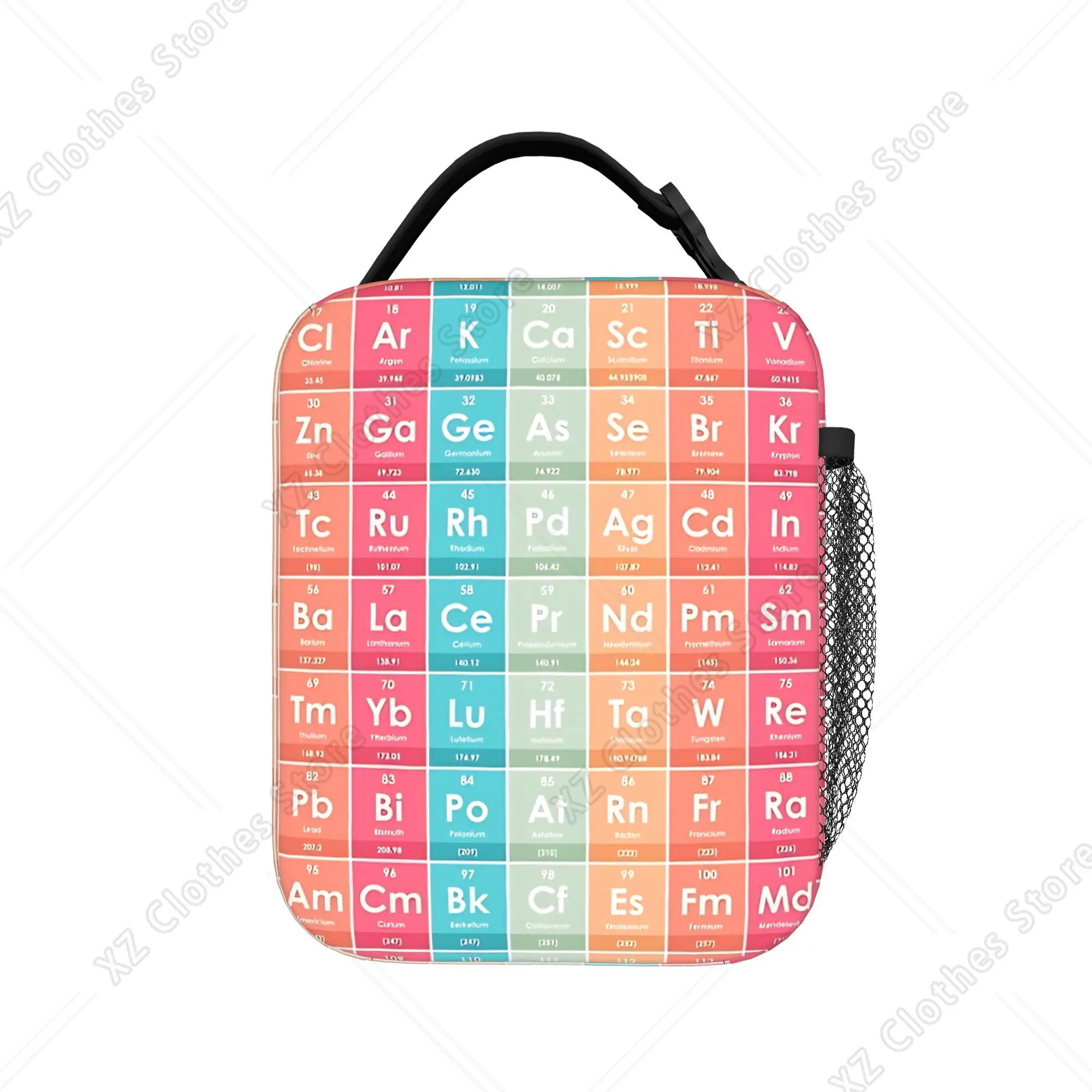 Elements of the Periodic Table Lunch Bag For Child  Print Office Lunch Box Vintage Convenient Oxford Cooler Bag