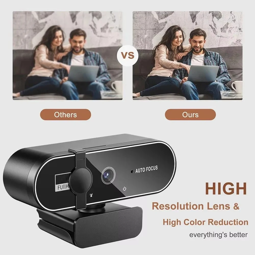 Mini Camera 4K Webcam with Microphone Auto Focus PC Laptop Video Shooting Camera USB Interface Full HD Webcam 2026 NEW image 3