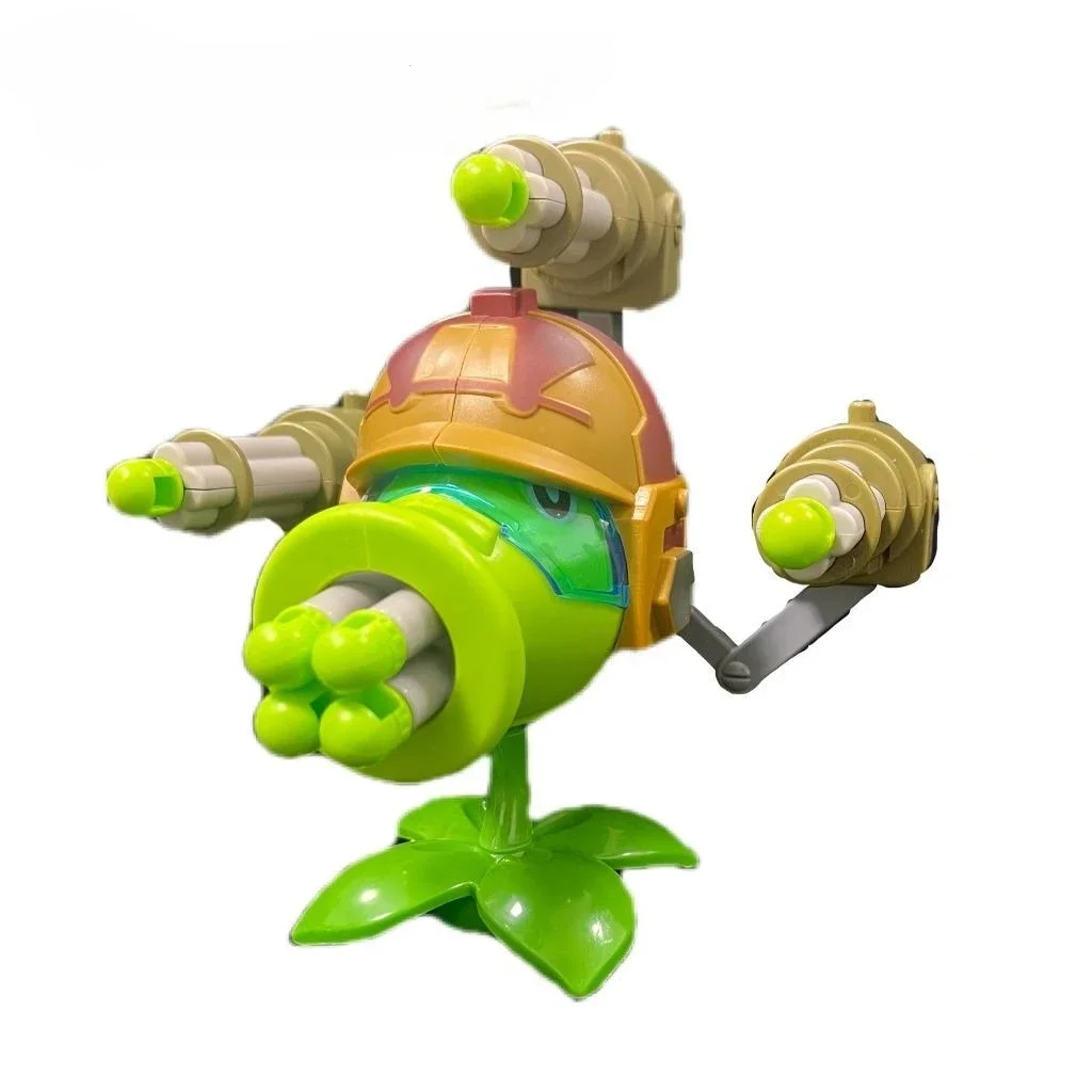 Plants Vs Zombies 7 Hole Gatling Machine Gun Pea Shooter Egyptian Zombie Doctor Giant Full Set Game Scene Game Figures Kid Gift