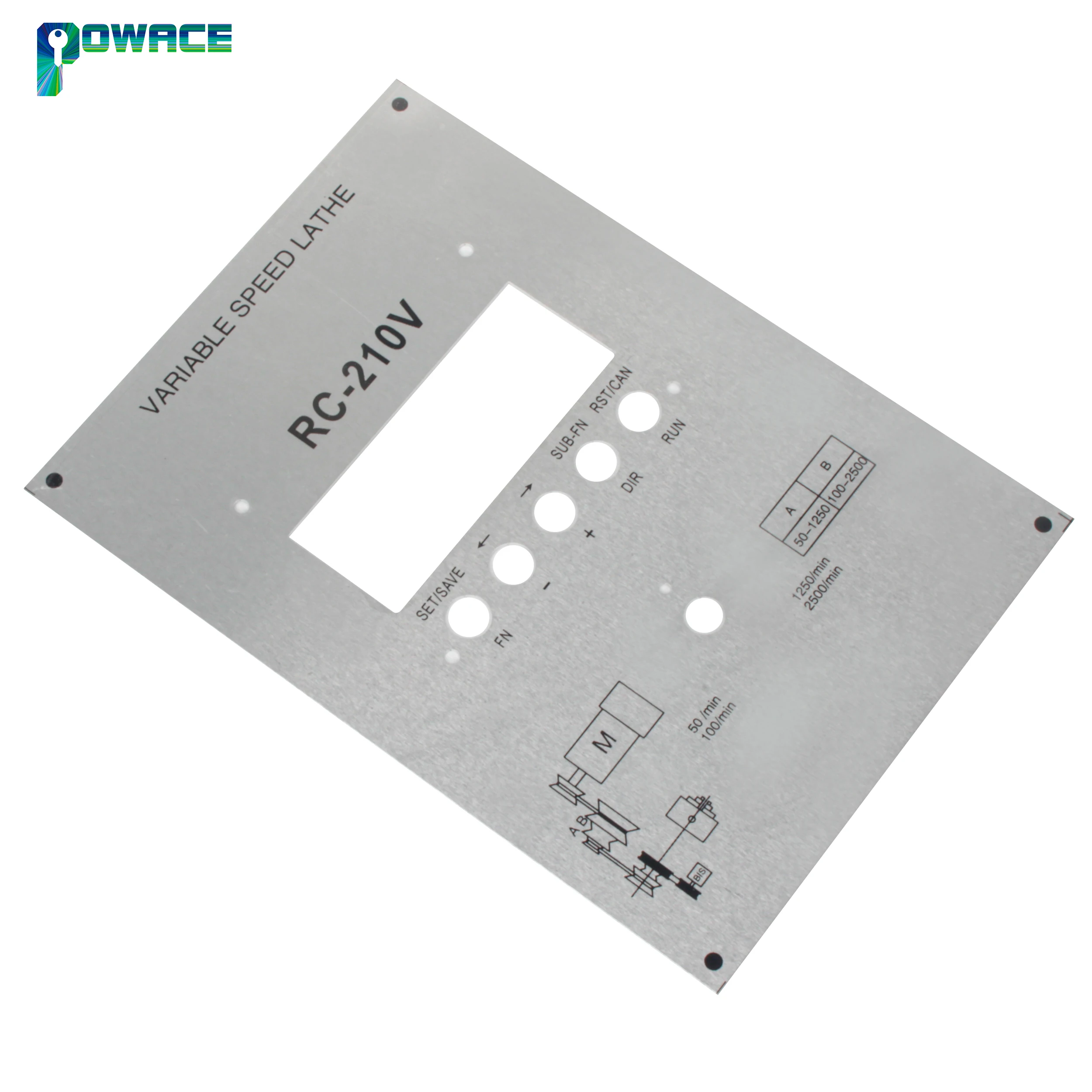 Aluminum lathe control panel Mini Lathe Accessories Lathe Spare Parts Tool English version