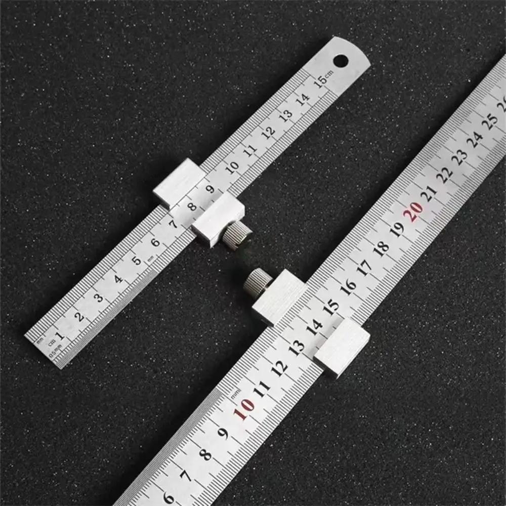 Metal Carpenter Woodworking Steel Ruler Corrosion Resistant Clear Scale Positioning Woodworking Square Accurate Measurement