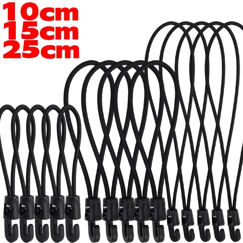 Outdoor Elastic Cord Fastener High Elasticity Nylon Binding Strap for Trekking Pole Bottle Flashlight Backpac Attachment Gear