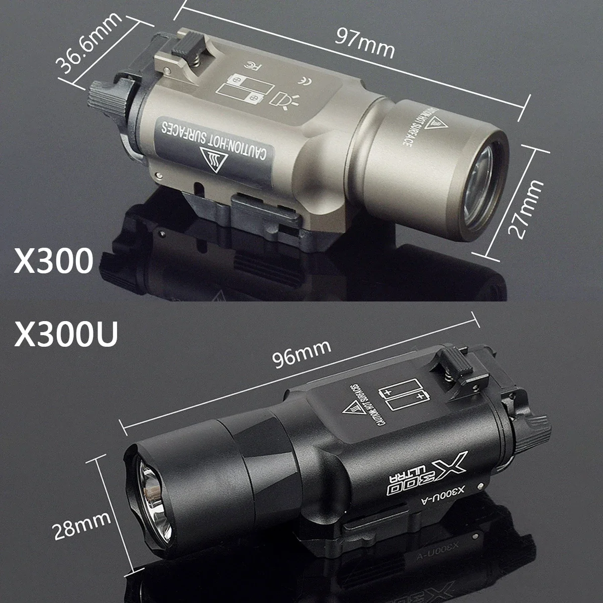 Linterna táctica Surefire X300 LED estroboscópica para fusil - imagen 4