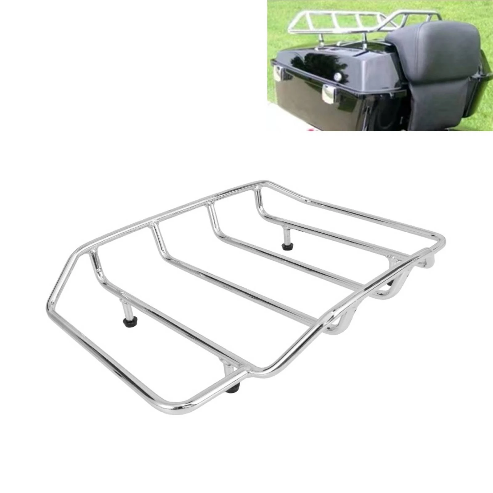 Motorcycle Rear Luggage Rack Cylindrical Luggage Rack with Side Extensions Multi-Hole Long-Lasting for Daily Commuting