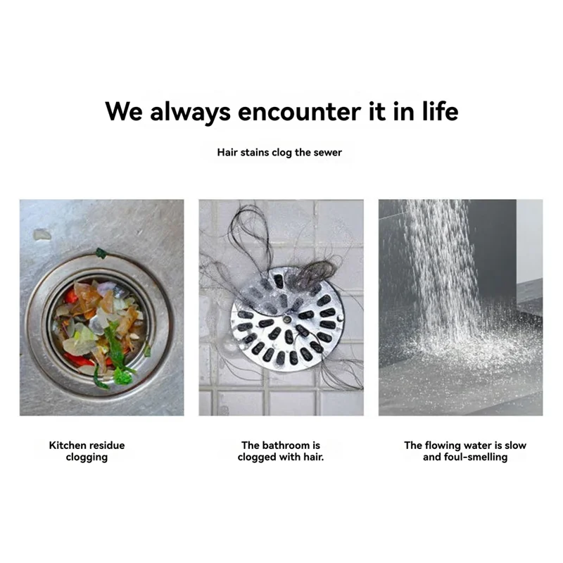 ABUG-Shower Drain Plugs Kitchen Sink Filters Blockage Prevention Bathroom Flooring Bathtub Water Filter Home Accessorie
