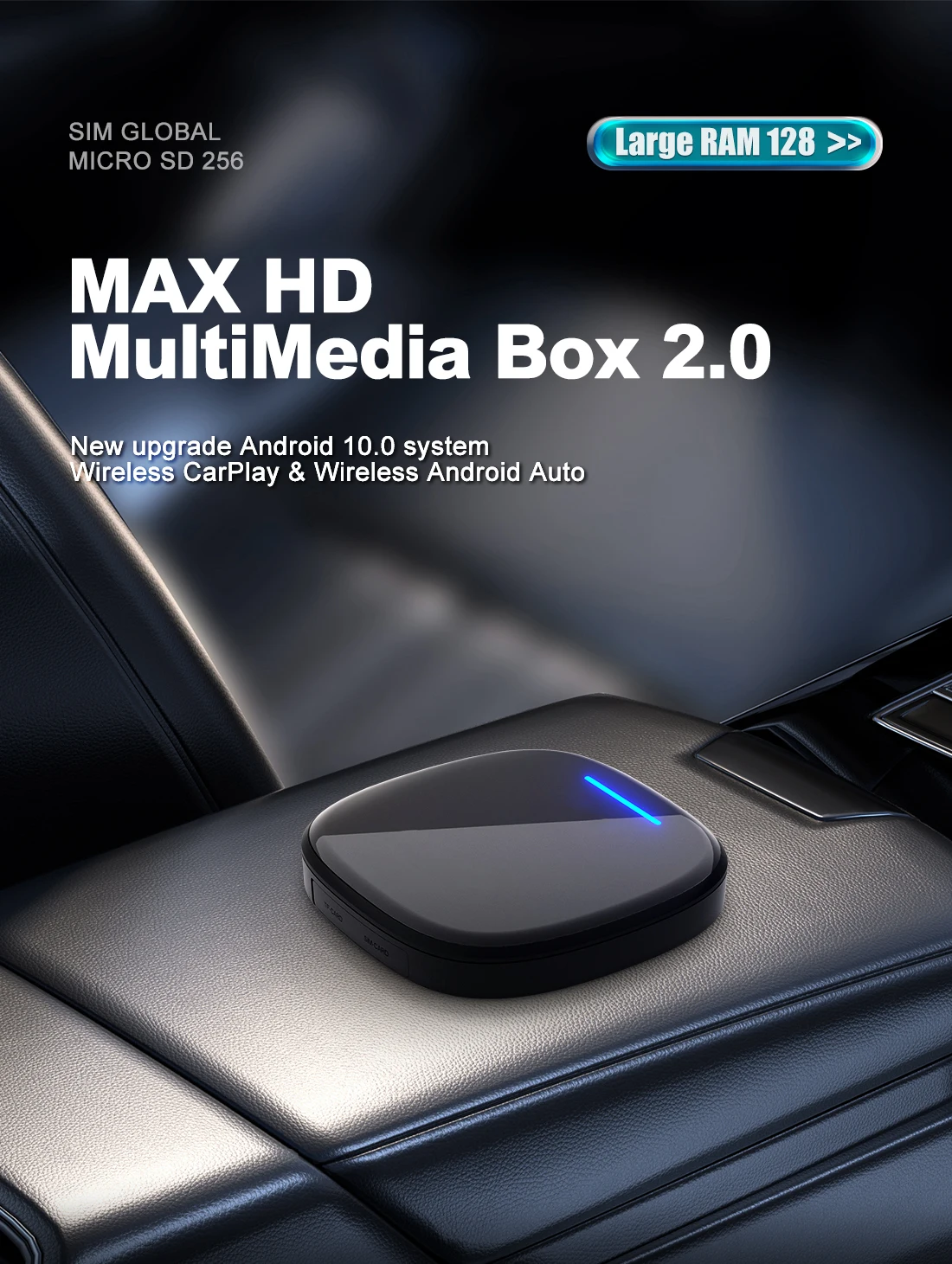 

HD output connection rear seat entertainment multimedia car box compatible with original car control function wired to wireless