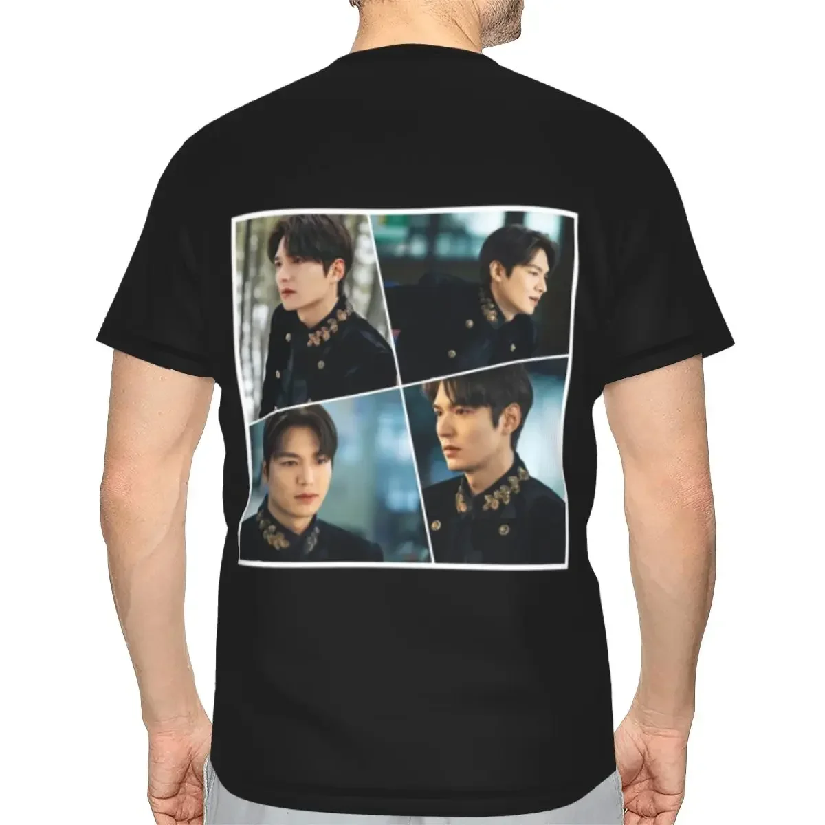 Lee Min Ho The King Handsome Collage polyester T-Shirt Men'sClassic T Shirts Men O-Neck Short Sleeve
