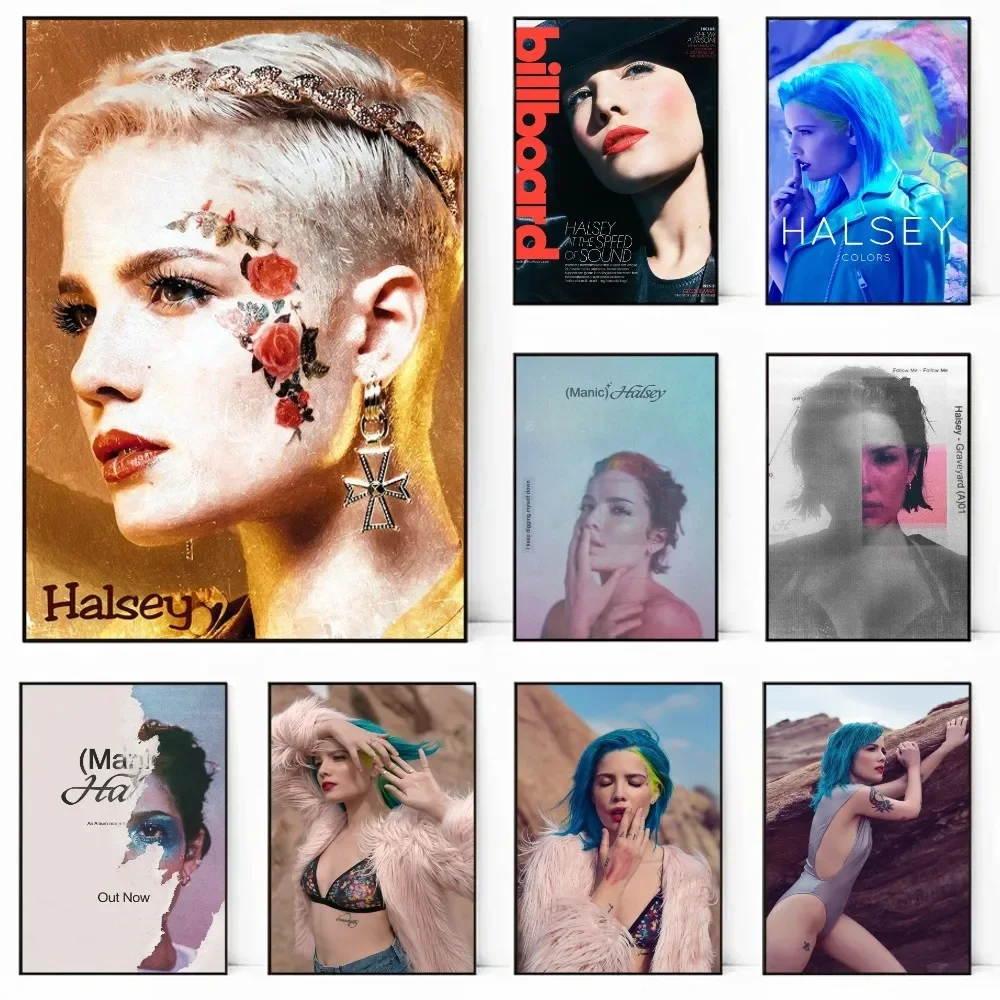 Halsey American Female Singer Poster Printing Painting Bedroom Study Studio Living Room Wall Art Decoration