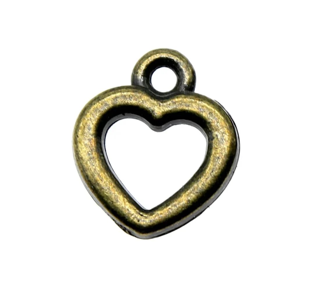 

50pcs 10x12mm Zinc alloy metal tibetan silver,antiqued bronze plated charm T1027 for jewelry making