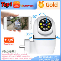 Tuya 1080P HD 360° Security Cameras WiFi IP Camera Wireless Two-way Audio Night Vision Motion Detection Security Dome Camera