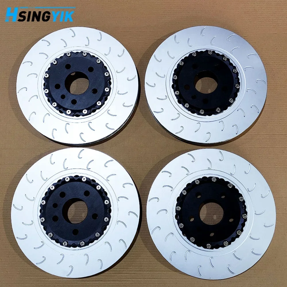 Hsingyik High Performance Custom Design Aluminum Hat 2 Piece Brake Rotors Disc for Audi S6 S7 RSQ8 RS7 SQ7 Brake Rotors