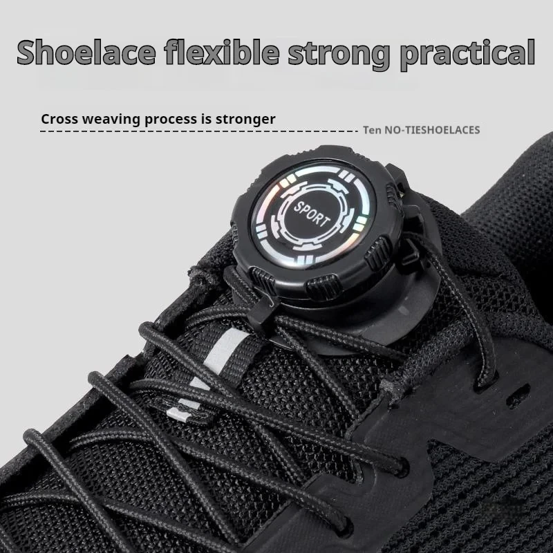 Automatic Shoelaces Without ties Install simple Swivel Buckle Laces Thick Rope Tennis Sneakers Shoelace Shoe Accessories 1Pair