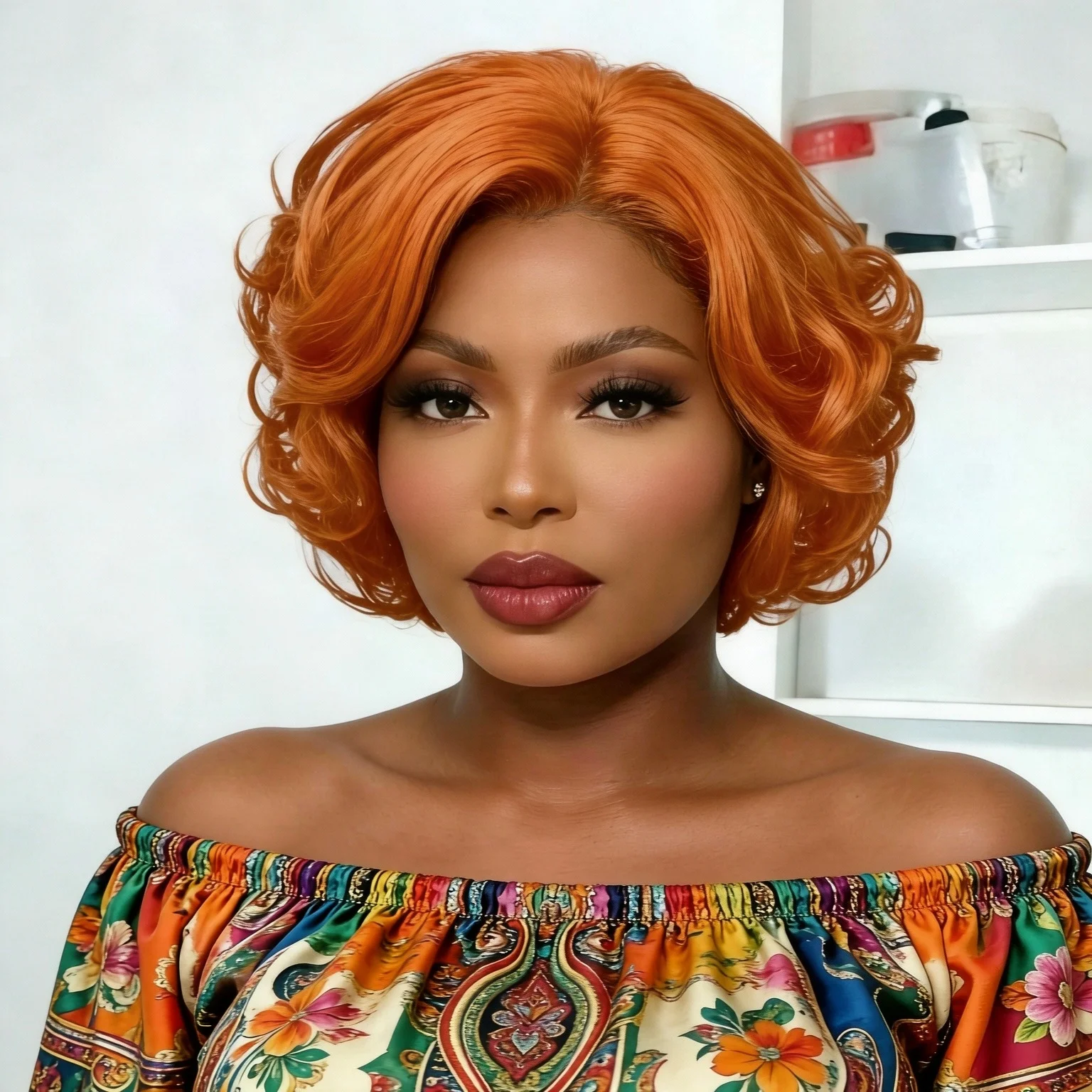 10 Inch Orange Short Bob Wig 13x4 Lace Front Human Hair Wig 180% Density Human Hair Wigs for Women Natural Look