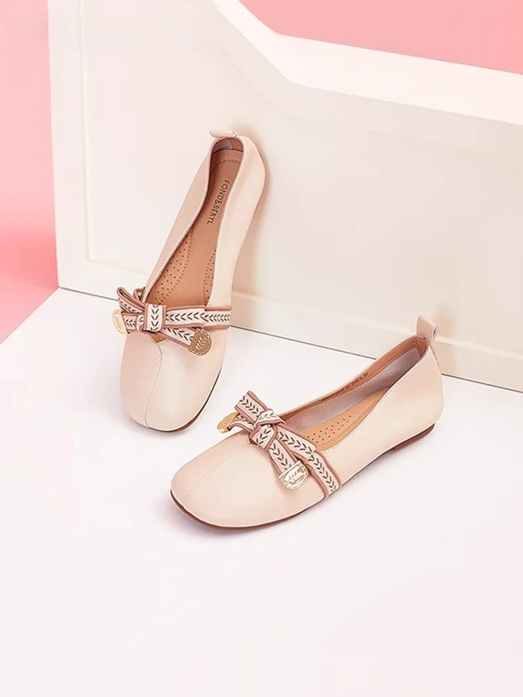 fondberyl-women's-ballet-flat-shoes-spring-autumn-leather-knot-square-head-low-heel-fb33111007-fashionable-casual-f