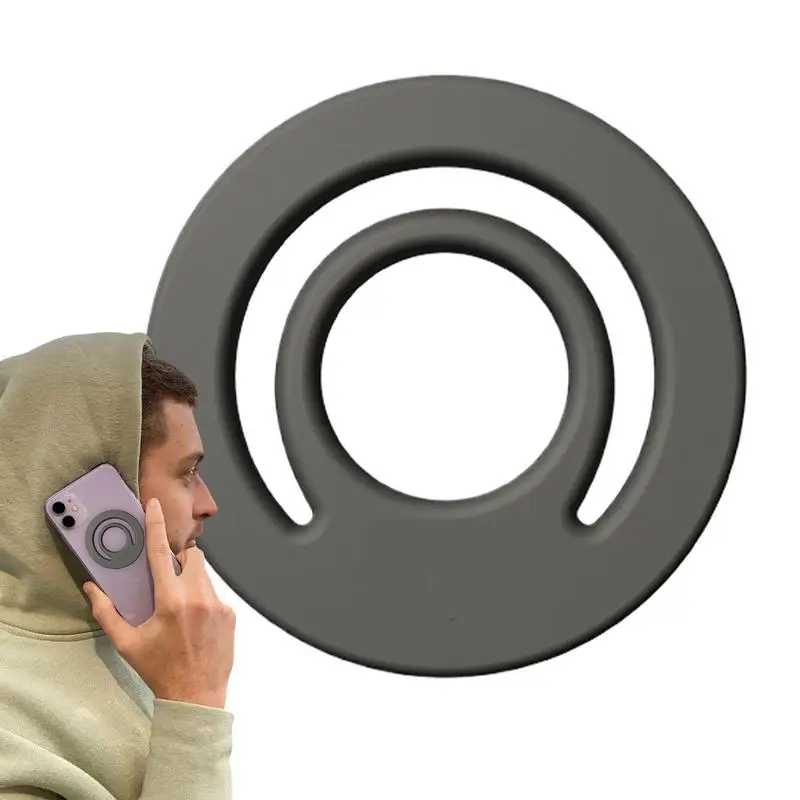 Силиконовая ручка для телефона, силиконовый противоскользящий ремешок на палец, кольцо, магнитный задний кронштейн, аксессуар для мобильного телефона для женщин и мужчин