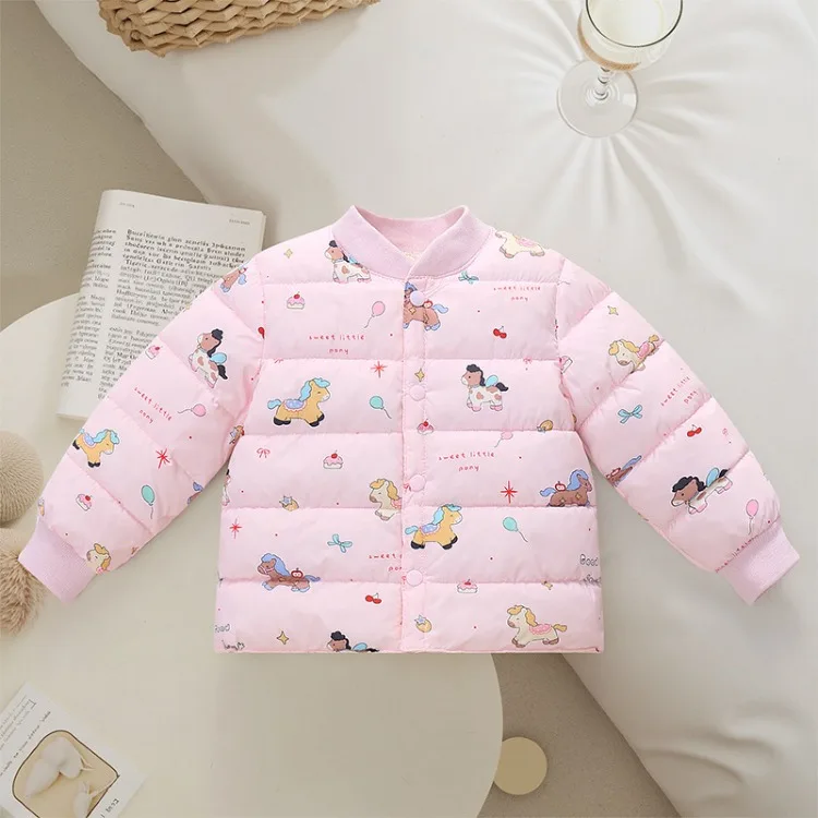 2026 Herbst-Winter Kinder-Freizeit-Daunenmäntel Jungen und Mädchen Warme Wattierte Jacke Kinder-Mode-Oberbekleidung Kleinkind-Mantel Neu – Detail 1