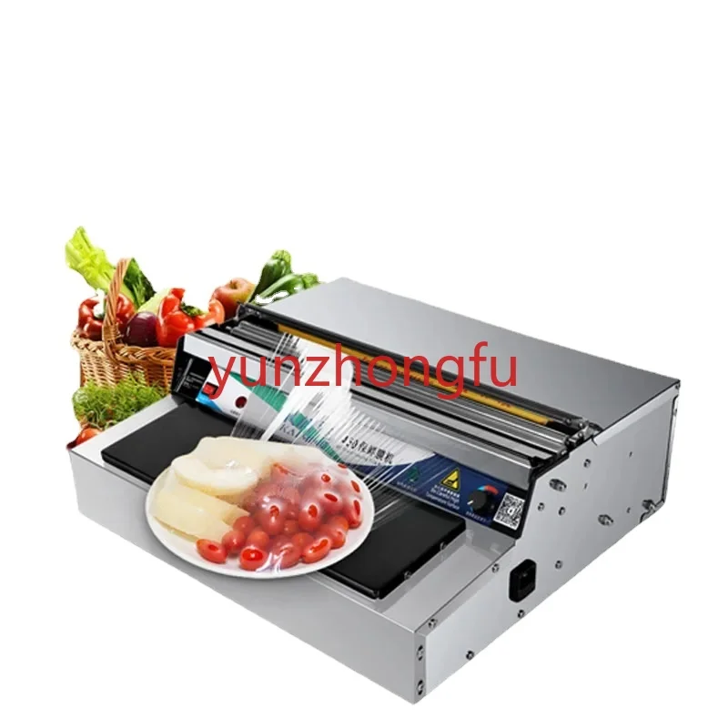 

Desktop Stainless Steel Cling Film Packaging Machine Food Vegetable Supermarket Fruit Fresh Packaging Sealing Tools