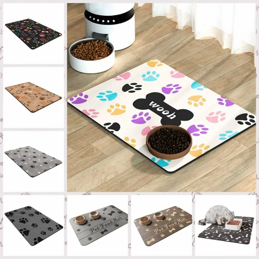 Non-slip Pet Mat for cat Color Pet Food Mat Pet Bowl Drinking Water Pad Dog Feeding Mat