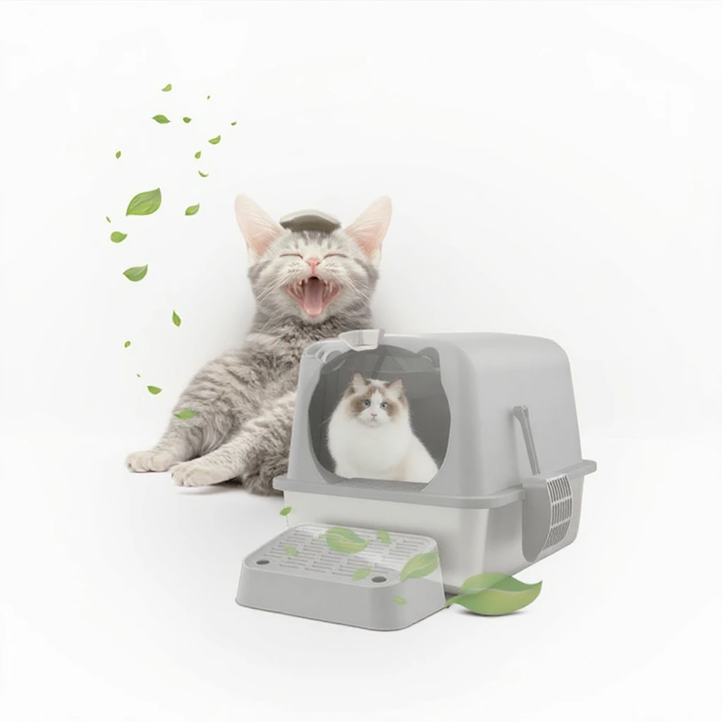 

Factory Wholesale Large Pet Stainless Steel Cat Toilet Box Easy Clean Sand Box Cat Litter Box