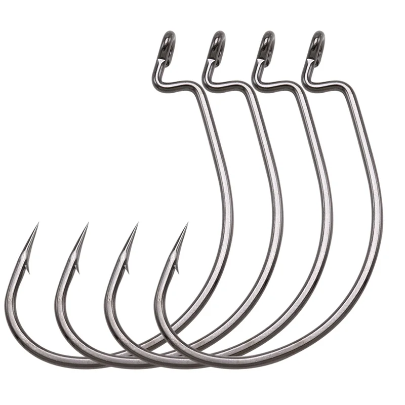 ZYZHE Extra Large Crank Hook 5/0#-12/0# Thickened and Reinforced Fish Hooks High Carbon Steel Soft Bait Crank Hooks view 3