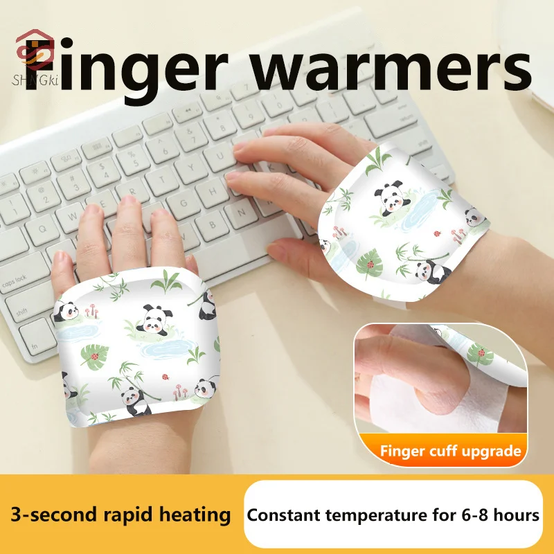 5Pairs Winter Panda Wearable Disposable Hand Foot Heating Paste Self-heating Cold-proof Winter Warm Paste Heat Packs Warmer