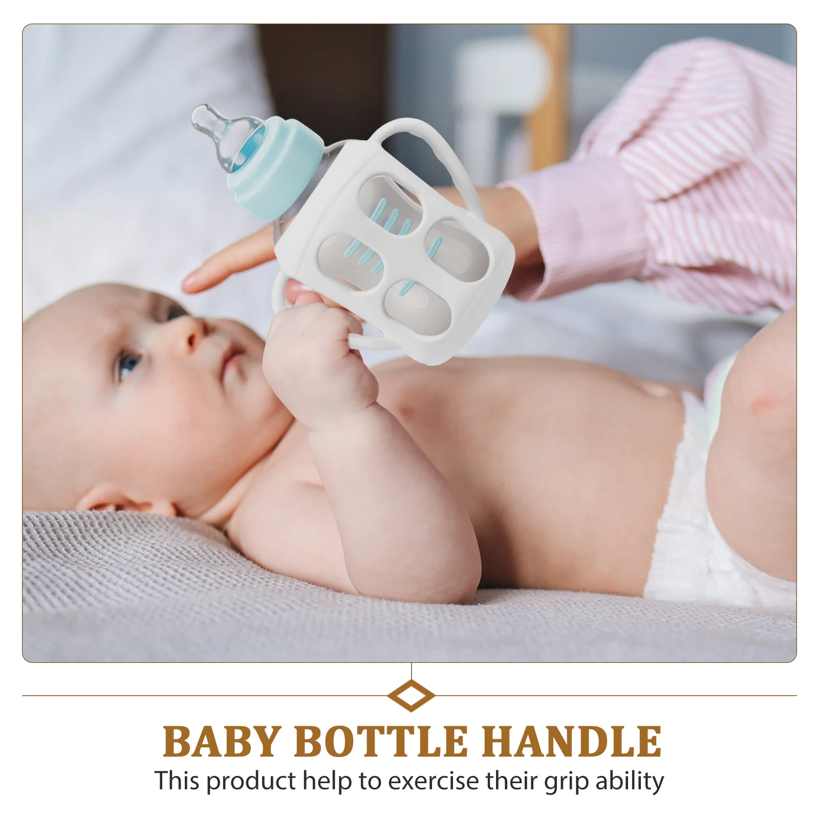 

Baby Bottle Handle Newborn Holder Boon Handles Silicone Grip Gripper for Feeding
