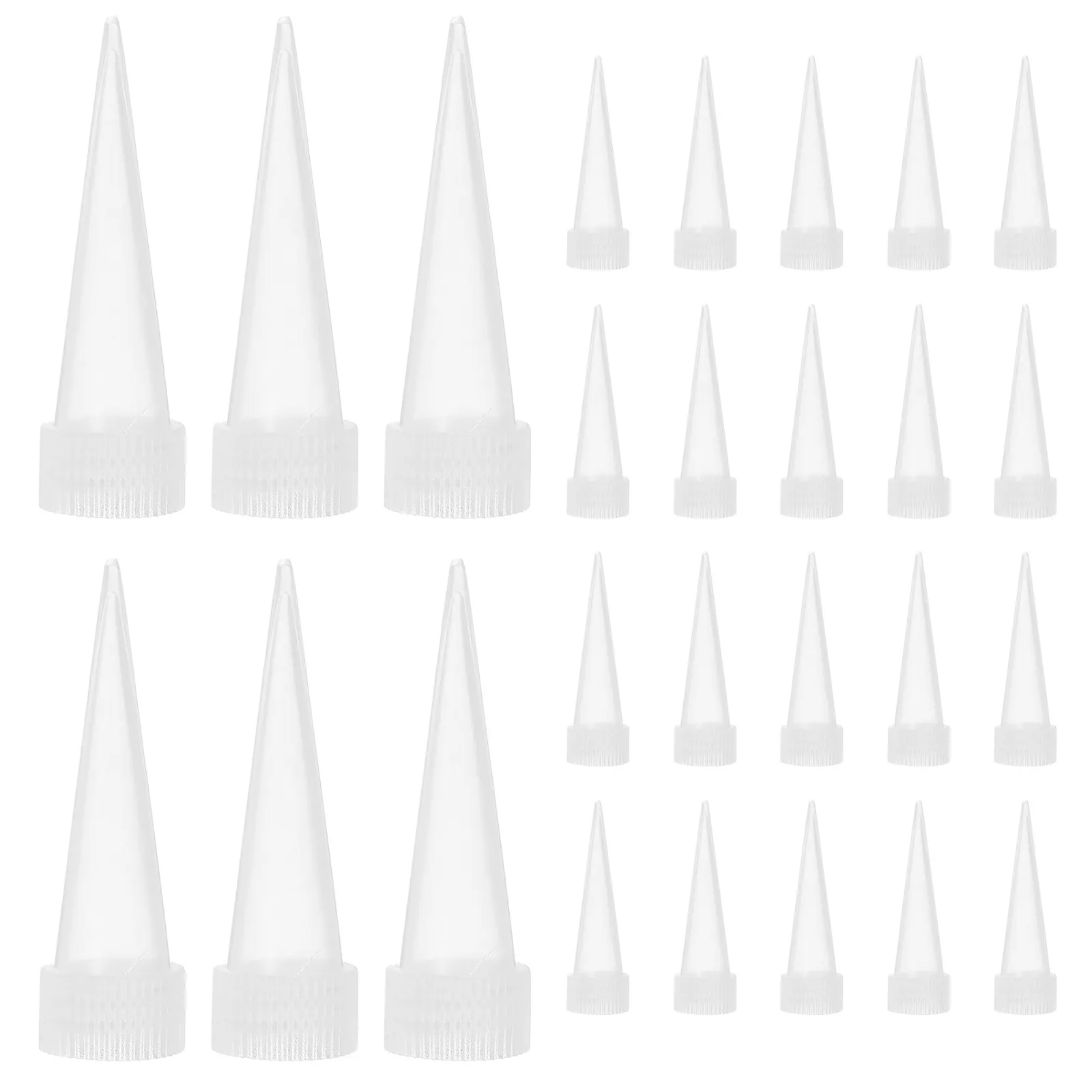 100Pcs Caulking Nozzle Tips Set Plastic Precision Glue Tip for Narrow Spaces Exterior Walls Caulking Finishing Tool Caulk Tips
