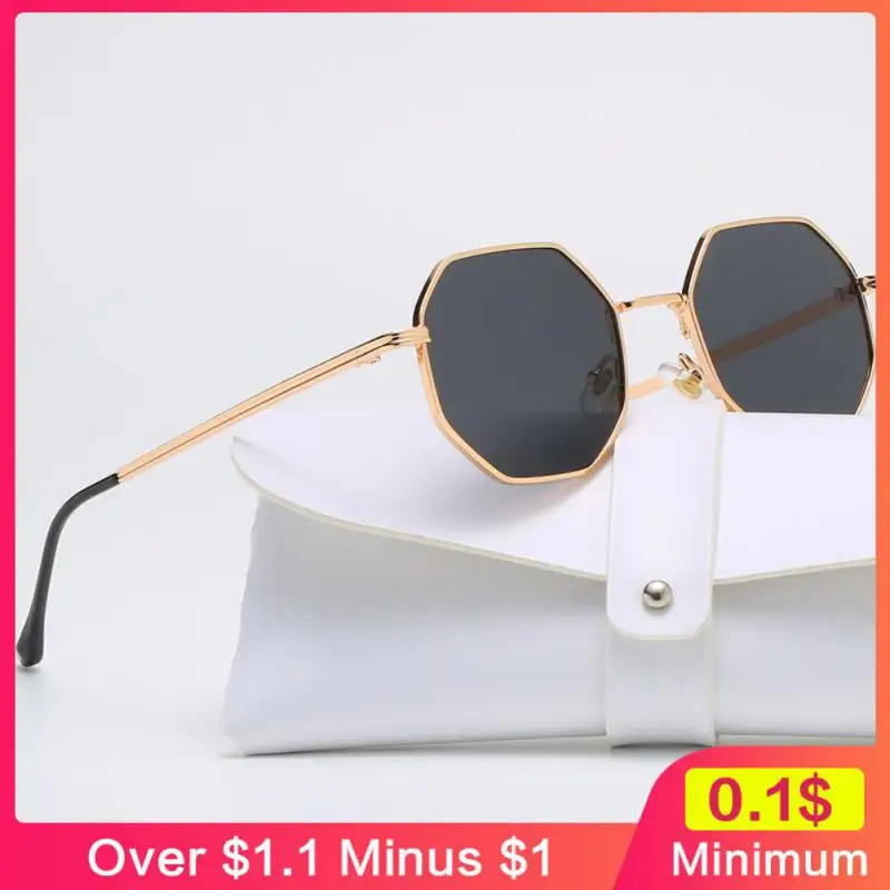 Outdoor Sun Glasses Uv400 Oculos De Sol Retro Shades Fashion For Women Men Classic Eyeglasses Octagon Goggles Metal Eyewear