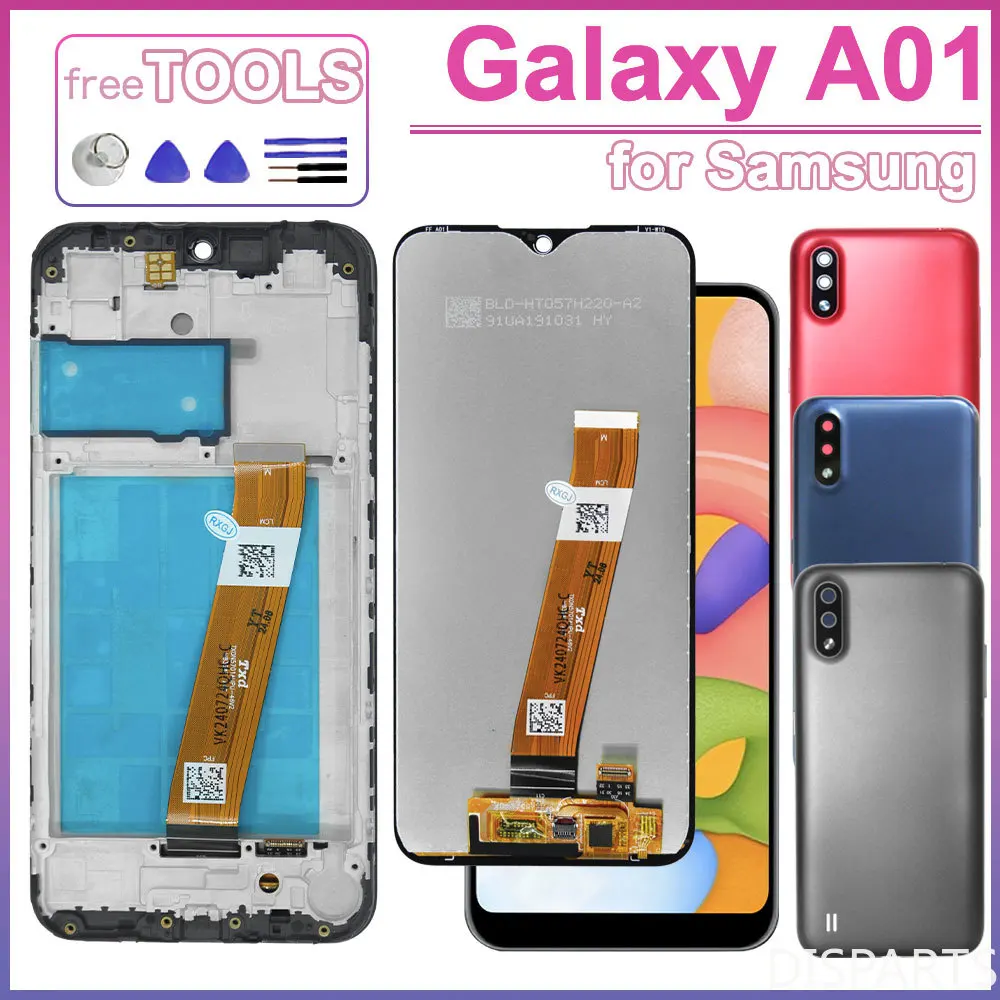 For Samsung Galaxy A01 A015F A015M A015G LCD Display Touch Screen Digitizer Full Assembly With Frame Phone Screen Repair Parts