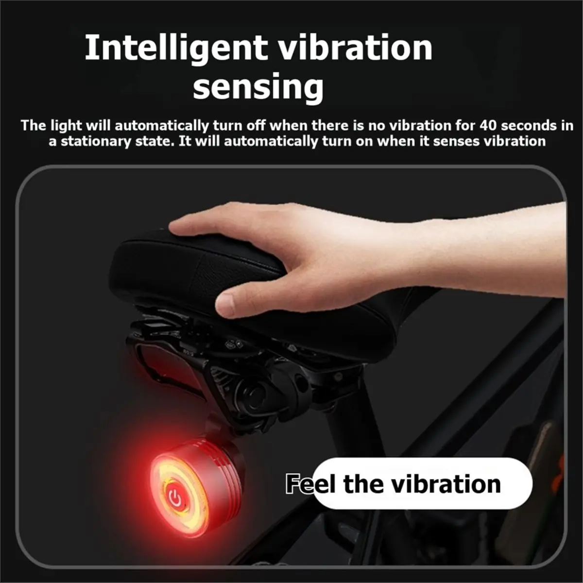 618 Mega Sale Bicycle Brake Sensing Tail Light LED Bike Rear Safety Flash Taillights Road Mountain Cycling USB Rechargeable Lamp