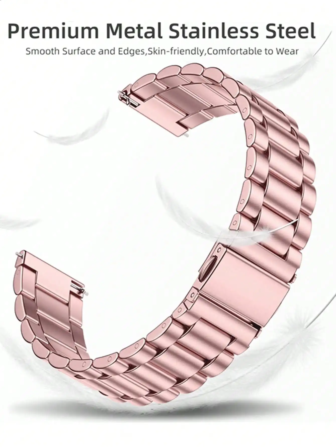 1pc Stainless Steel Watch Band 20mm 22mm. Metal Smart Watch Strap Compatible With Samsung Galaxy Watch 7 6 5 Pro 4 Classic Active 2, Watch GT 4 3 Pro GTR GTS. Premium Mechanical Watch Band Replacement For Traditional Watches. Fashion Quartz Watch Strap