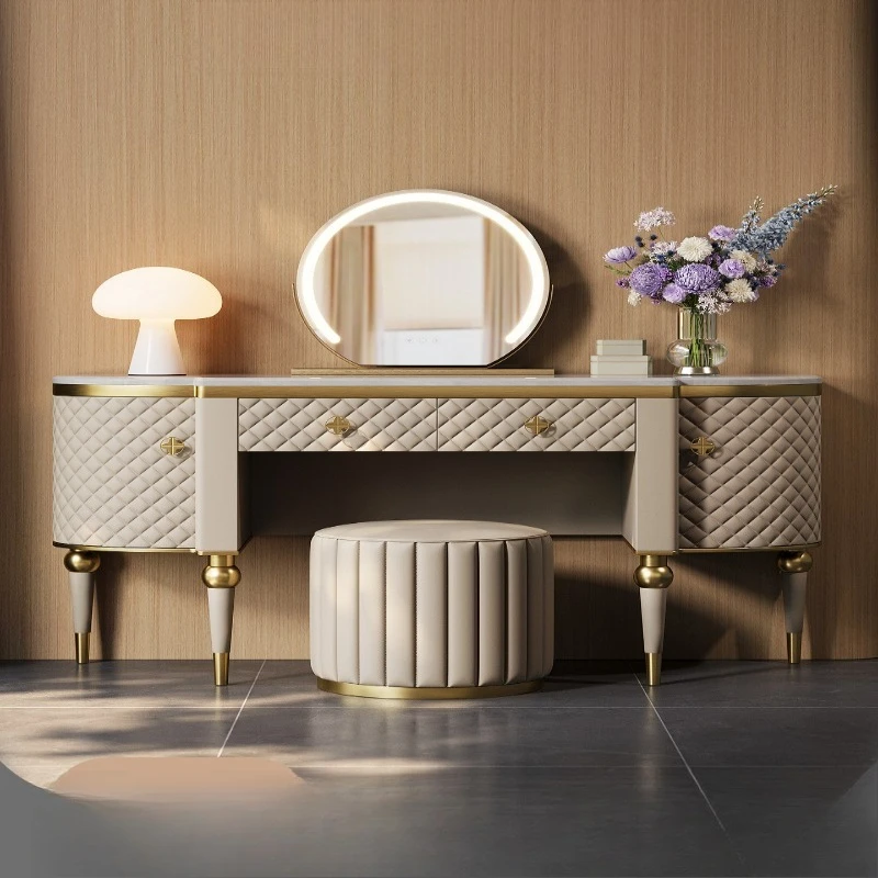 

Premium Italian light luxury dresser, post-modern high-end mansion, marble bedroom, chest, integrated makeup table
