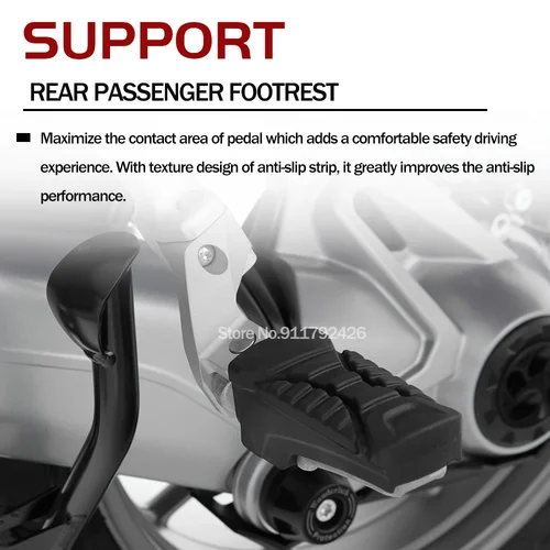 Imagen 2 del producto Reposapiés traseros R1200GS LC ADV reposapiés de pasajero para BMW R 1250GS Adventure LC 2014-2023 S1000XR soporte de clavija cubierta de goma