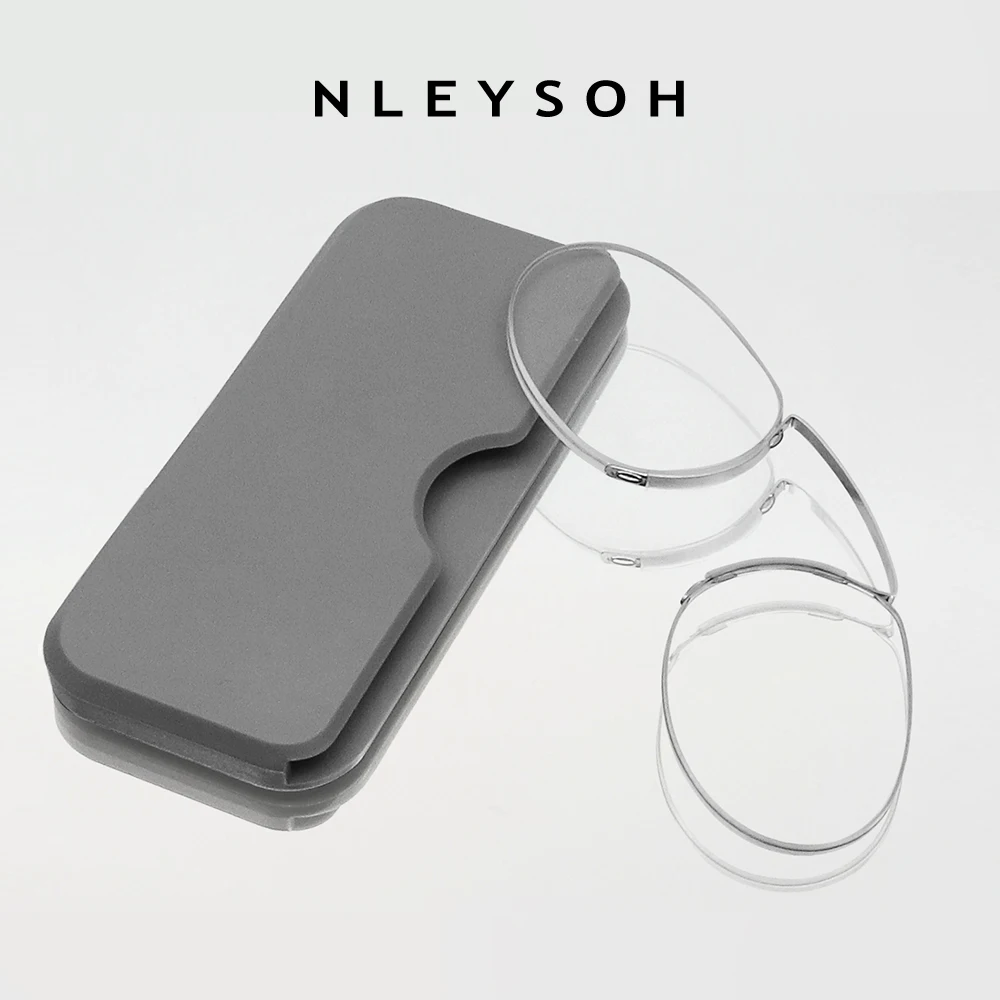 NLEYSOH Reading Glasses Man Woman Armless Daily Carry Pocket Size Readers Portable Case Eyewear Lunette Gafas Lentes