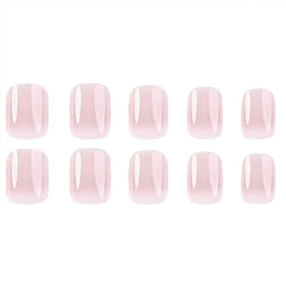 24 Uñas Postizas Francesas de Nuevo Estilo, con 1 Pegamento y 1 Lima 2