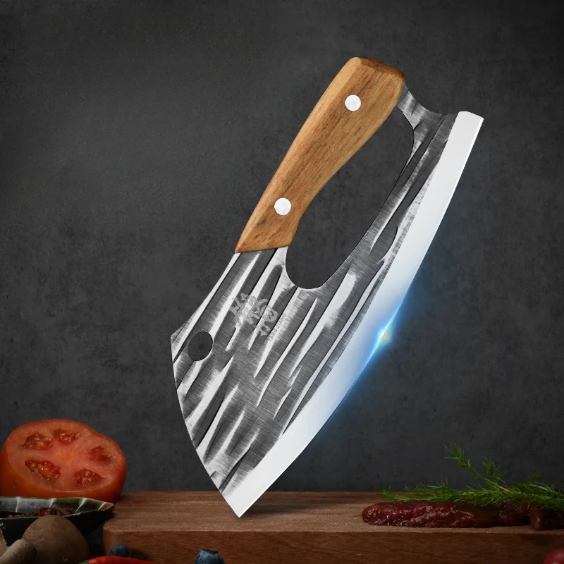 Forged Meat Cleaver Knife Stainless Steel Sharp Slicing Knife for All Kinds of Meat Household Labor Saving Kitchen Knife