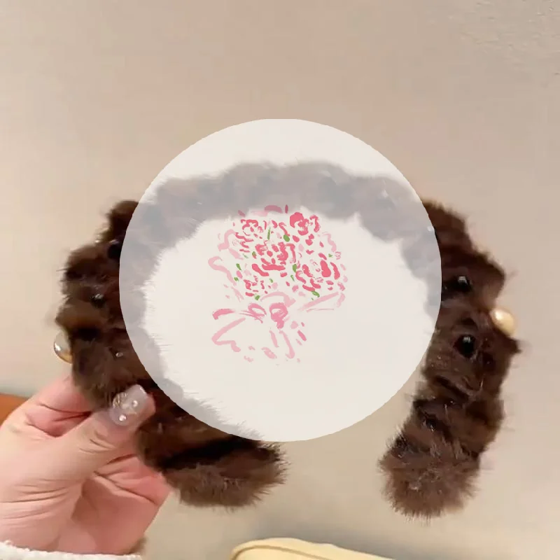 ربطة شعر من القطيفة غير قابلة للانزلاق للنساء، زينة شعر حلوة، عصابة رأس، إكسسوارات شعر عصرية #1