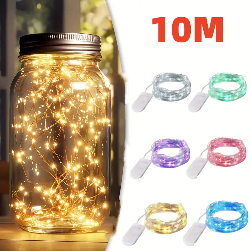 

LED Light Household Toilet Portable LED Battery Powered Garland Fairy Lighting Strings Wedding Party Christmas Decoration