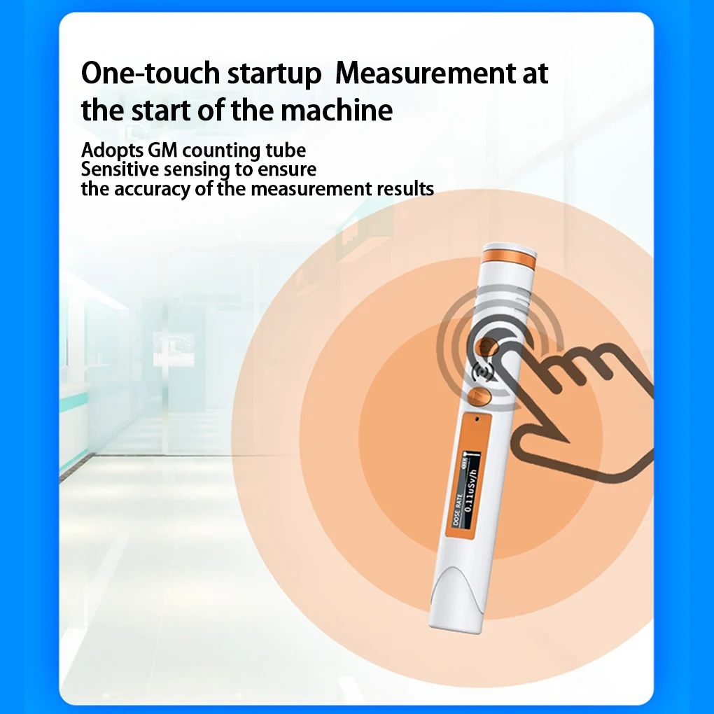 ABS المحمولة كاشف الراديون القلم نوع شاشة ديجيتال كاشف الإشعاع النووي للجرعة الشخصية الصناعية والطبية #6